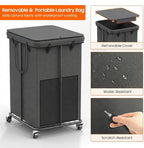 160L Laundry Hamper with Lid & Wheels, Rolling Laundry Basket with Bag - Image 3