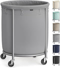 SONGMICS Laundry Basket with Wheels,190L, Steel Frame, Removable Bag by Unknown