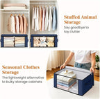 Fab totes 35L Closet Organizers, Foldable Under Bed Storage Containers | Storage Bags with Zippers,Window and Handles for Organizing Bedroom, Closet, Clothing,Organization with Handle - Image 4