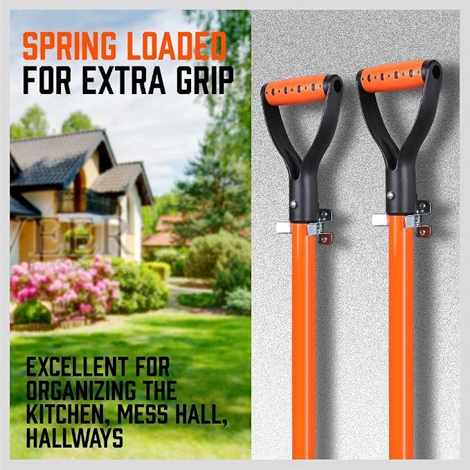 HORUSDY 10 Pack Spring Grip Mop and Broom Holder for Shovel, Rake, Broom, Mop Holder, Etc. - Image 5