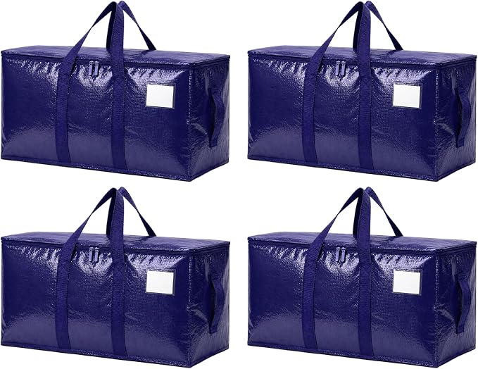 Songrey Extra Large Heavy Duty Moving Bags, 4 Pack, Dark Blue by Unknown