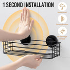 LEVERLOC Shower Caddy Suction Cup, Bathroom Organizer for Inside Shower - Image 2