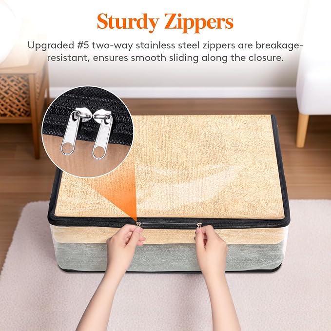 Lifewit 3 Pack Clear Clothes Storage Bags, 35L Blanket Storage with Zipper - Image 6
