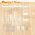 4 Pack Adhesive Cabinet Door Organizer - Tumbler Lid Organizer & Kitchen Storage baskets for Kitchen, Bathroom, Inside Cabinet Door Storage for Cup Lids, Spices, Small Supplies, Space-Saving (White) - Image 3