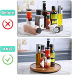 9" Acacia Wood Lazy Susan Turntable Organizer, Lazy Susan for Table Top Cabinet Dining Pantry Countertop Cupboard Organization, Decorative Tray for Kitchen Bathroom Decor Coffee Bar Accessories - Image 5