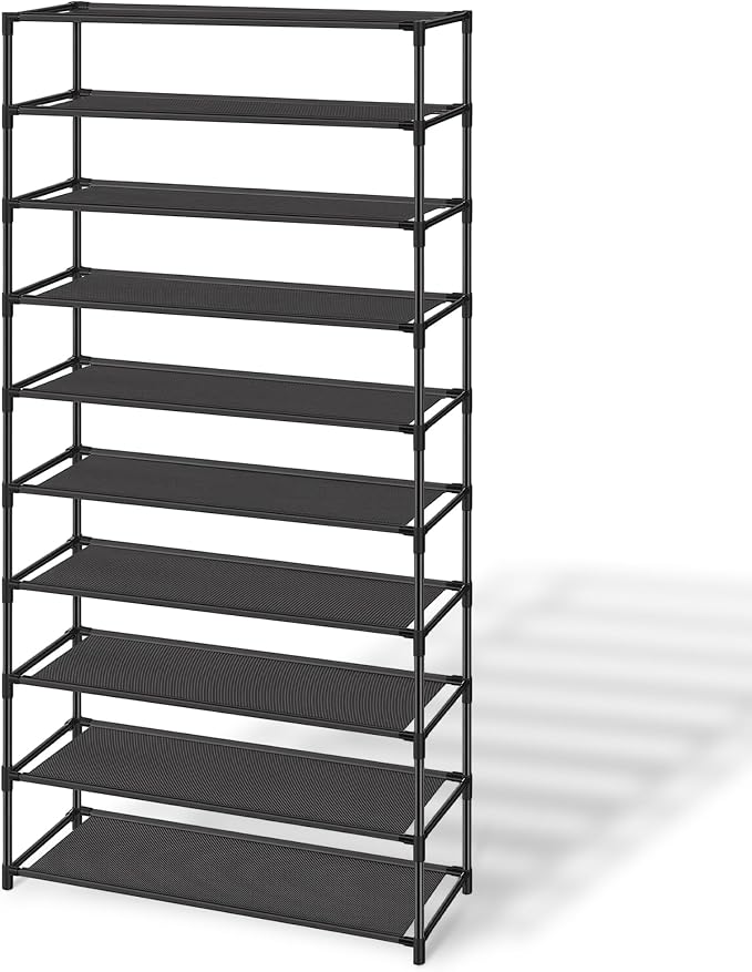 SONGMICS 10-Tier Shoe Rack, Space-Saving, Shoe Storage Organizer by Unknown