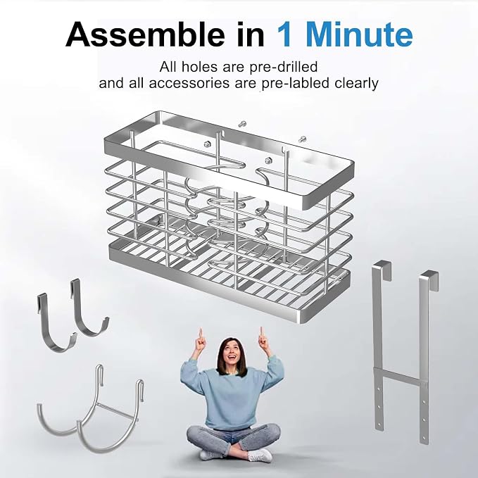 2026 Upgraded 3-in-1 Universal Hair Tool Organizer, L Size, Sliver - Image 5