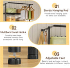 ONBRILL 3 Tiers Expandable Over Washer and Dryer Shelves, Black - Image 6