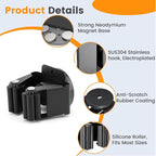 4 Pack Strong Magnetic Broom Holder, Black - Image 2