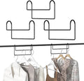 Space Saving Hangers for Clothes: 3 Pack 8 inch Magic Hanger Closet Organizer Metal Heavy Duty Hangers for Shirt Coat Pants Skirt Sorting Storage - Black by KarlliuHOMEGARDEN