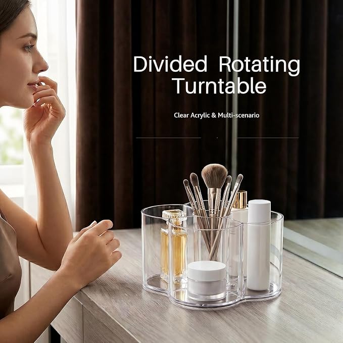 Drink Packet Organizer for Powdered Drink Mix, Divided Rotating Lazy Susan - Image 6