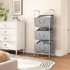 ELYKEN 3-Tier Vertical Rolling Laundry Hamper with Wheels & Removable Bags - Image 2