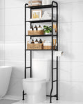 Kitsure Over Toilet Storage Rack, 74.2" H Space-Saving, Holder & Hooks by Kitsure