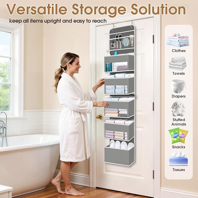Over The Door Organizer Storage behind Door Hanging Organizer for Nursery - Image 8