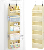 Lifewit 5 Tier Over the Door Organizer, Diaper Hanging Storage, Beige by Lifewit