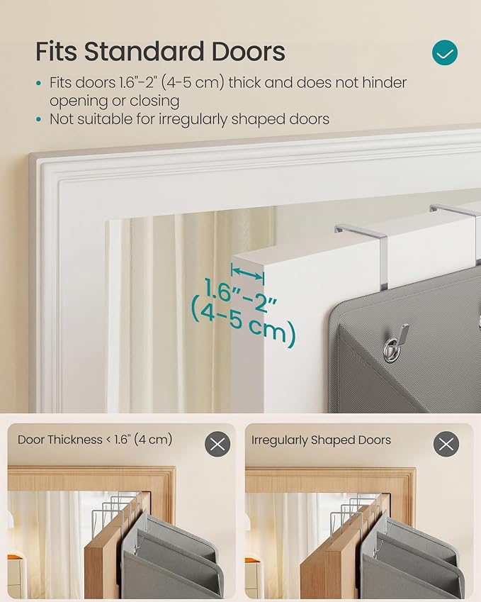 SONGMICS Over-the-Door Organizer, 5 Tier Extra Large of 9 Compartments - Image 7