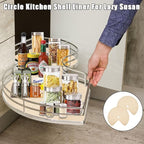 2 PCS 26" Lazy Susan Shelf Liner, Jaxbo Silicone Lazy Susan Liner for Dual Tier Pie Cut Organizer,Non-Slip Thermal Protection Mat - Image 6