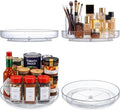 4 Pack 9 Inch Elegant Clear Turntable Acrylic Lazy Susan, Non-Skid Rotating by MakeLifeBetterEasier