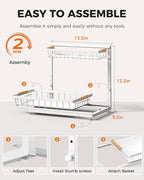 Sevenblue 2-Pack 2-Tier Height Adjustable Under Sink Organizer & Storage - Image 9