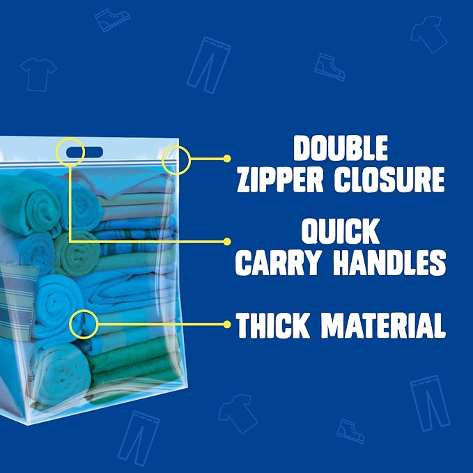 Ziploc Big Bags 20 Gallon XXXL, Reusable Large-Capacity Plastic Storage Bags, 6 count - Image 4
