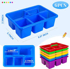 6PC Classroom Caddy, 7.87x5.9x3.35 Inches, 5 Compartment with Handle - Image 2