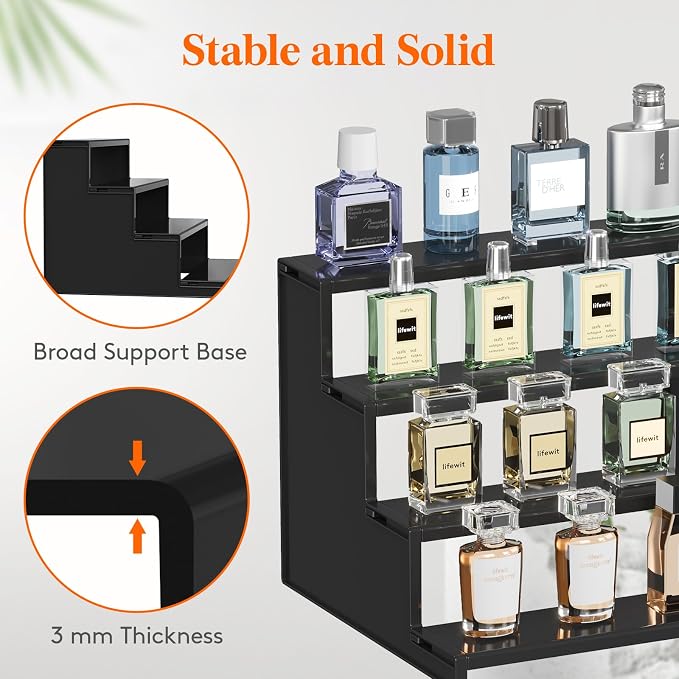Lifewit 12" Perfume Organizer, Cologne Stand Tool-Free Assembly, 2 Pcs - Image 2