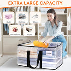 HomeHacks Moving Bags, Heavy Duty Storage Bags for Clothes, 8 Pack 76L - Image 4