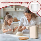 Glass Flour Containers with Bamboo Lids 1.6/4.6 Qt 2 Pack - Image 7