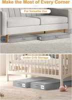 punemi 4 in High Sturdy Low Profile Under Bed Storage, 2 Pack, Grey - Image 4