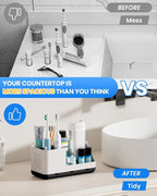Toothbrush Holder Bathroom Counter Organizer & Storage Detachable - Image 5