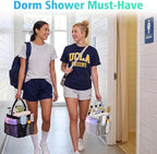 EUDELE 2 Pack Mesh Shower Caddy Portable for College Dorm Room Essentials, Shower Caddy Dorm with 9-Pocket Large Capacity,Shower Bag for Beach,Swimming,Gym All Black+All Grey - Image 2