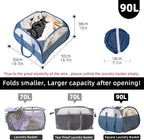 Collapsible Laundry Basket, 90L Tear Proof Mesh Pop-up Hamper - Image 2