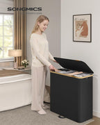 SONGMICS Laundry Hamper with Lid, 225L Laundry Basket，4 Compartments - Image 2