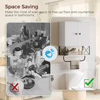 MAHANCRIS Bathroom Wall Cabinet with 2 Door and Adjustable Shelf, Farmhouse Medicine Cabinet with Towel Rack, 3-Tier Wall Mounted Storage Cabinet Over The Toilet for Bathroom, 18.9" L, White - Image 7