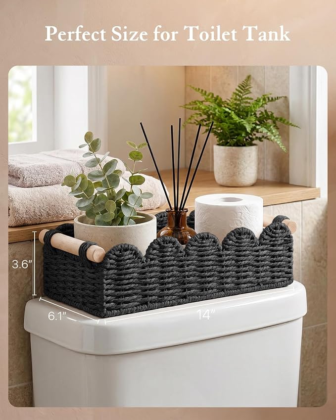 Toilet Paper Storage Basket for Toilet Tank, Bathroom Organizer - Image 3