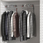 Space Saving Hangers for Clothes: 2 Pack 16 Inch 10 Hooks Magic Hanger Closet Organizer Metal Heavy Duty Hangers for Shirt Coat Pants Skirt Sorting Storage - Black - Image 5