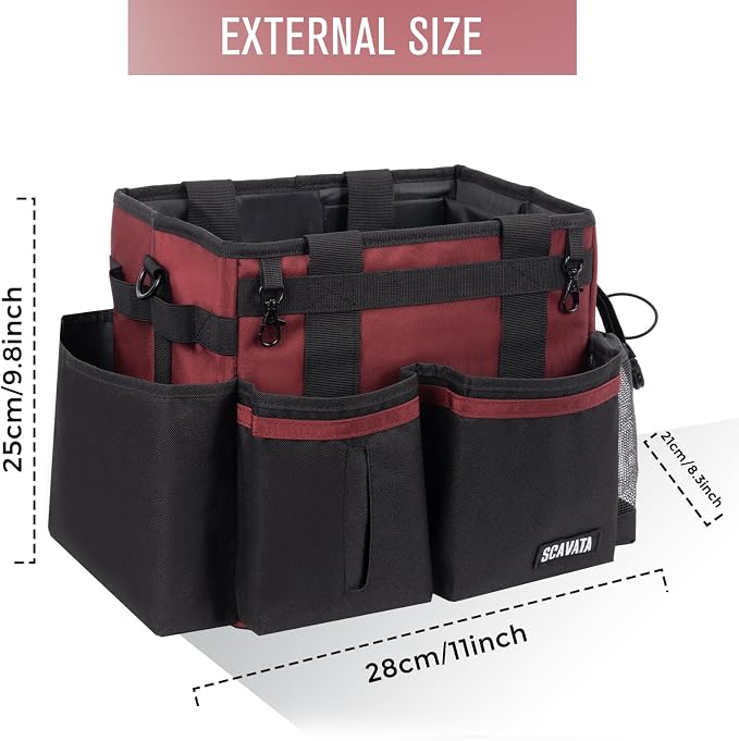 SCAVATA Compact Wearable Cleaning Caddy with Handle & Shoulder Straps - Image 5