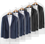 40" All Clear Garment Bags for Hanging Clothes, 5 Packs Suit Bags for Closet Storage, Plastic Waterproof Suit Cover Bags with Zipper for Coats, Jackets, Shirts (Set of 5) by Perber