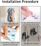 Broom Holder Wall Mount,Mop and Broom Holder Wall Mount Command - Image 5
