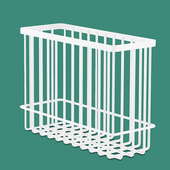 3 Pack Cabinet Door Organizer, Foil and Plastic Wrap Organizer, Wall Mounted Kitchen Organizers and Storage Wire Basket, Pantry Door Storage Kitchen Wrap, White - Image 4