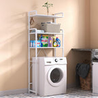 Huhote Over The Toilet Storage Rack with 3-Tier Bathroom Shelves, Space Saver Toilet Shelf, Bathroom Storage Organizer with Hooks for Over Toilet Storage and Bathroom Shelf (White Faux Marble) - Image 6