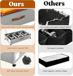 Under Bed Storage with Wheels, Rolling Under Bed Storage Containers with Clear Lid and Handles for Clothes, Shoes, Blankets, Pillows, Toys, Books, Bags (60L, 30.9 x 16.9 x 6.7in, Grey, 2 Pack) - Image 6
