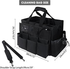 ZKOO Cleaning Bag Cleaning Caddy Organizer, Wearable Cleaning Caddy with Waist & Handles for Cleaning Tool Organizers, Extra-Large Cleaning Caddy Bag Adjustable Compartments for Housekeeping,Gardening - Image 3