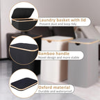 IEGrow Laundry Hamper with Lid,150L Laundry Basket with 2 Mesh Bags,Black - Image 6