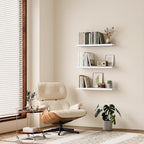 BAYKA White Floating Shelves 35.4in, Set of 2, Wall Mounted for Wall Decor - Image 4
