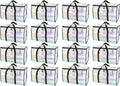 BALEINE 16-Pack Oversized Moving Bags with Reinforced Handles, Heavy-Duty Storage Tote for Clothes, Moving Supplies (Clear, 16-Pack) by BALEINE