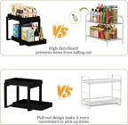 APRTAT 2 Pack Bamboo Under Sink Organizer, 2-Tier Pull Out Storage Drawers - Image 7