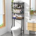 EAGMAK 4 Tier Over The Toilet Storage Rack, Bathroom Organizers and Storage Over Toilet with Adjustable Shelf and Basket, Above Toilet Storage Bathroom Cabinet for Small Space (Black) by EAGMAK