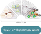 Oubonun Lazy Susan Cabinet Organizer Bins for Kitchen 4 Pack, 1/8 Wedge - Image 2