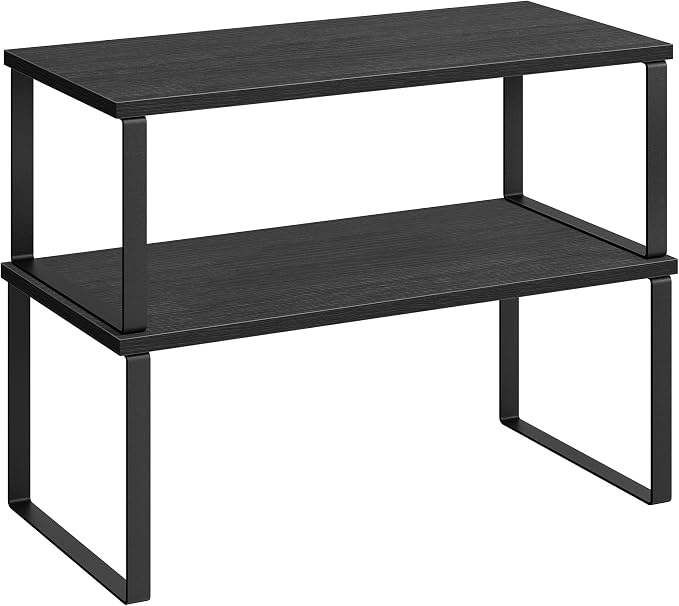 SONGMICS Cabinet Organizer Shelf, Set of 2 Spice Rack, Kitchen Storage by Unknown